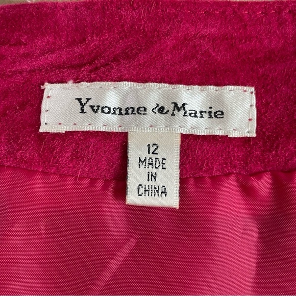 Yvonne le Marie Capelet Short Leather Jacket- Single Button- Pink- Size 12 - Picture 8 of 9